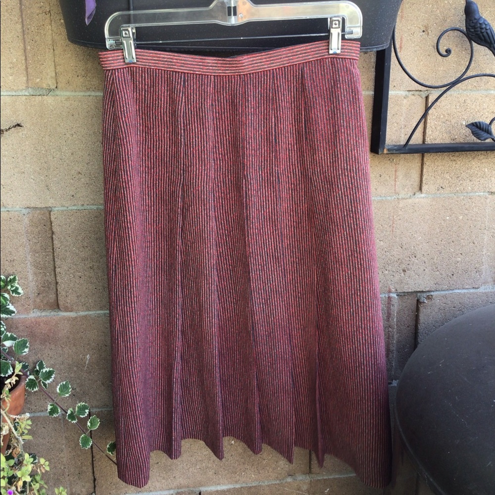 Vintage Stripes Silk High Rise Pencil Skirt